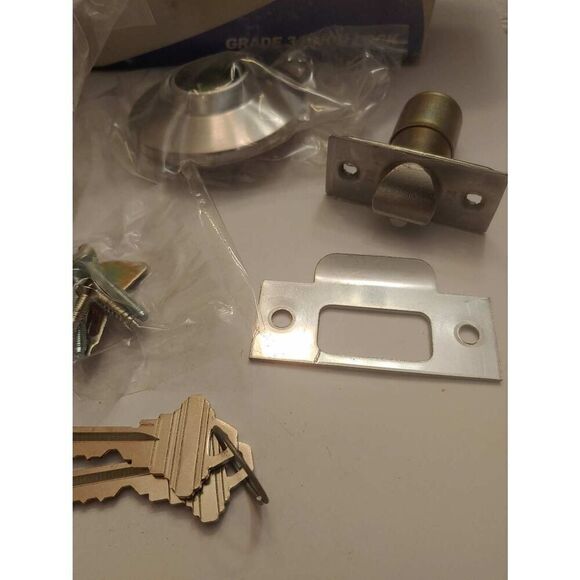 TA EC-B80 Brushed Chrome Grade 3 Knob Lock. - Picture 3 of 8